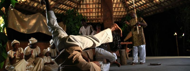 Person in mid-motion showing the rhythm of the exercise.